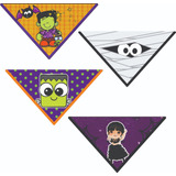 Bandana Pet Halloween Banho E Tosa   - 10 Unidades 