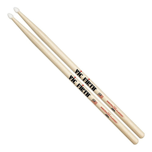 Palillos Vic Firth American Classic 5bn Punta Nylon - Oddity Color Natural Tamaño 5b