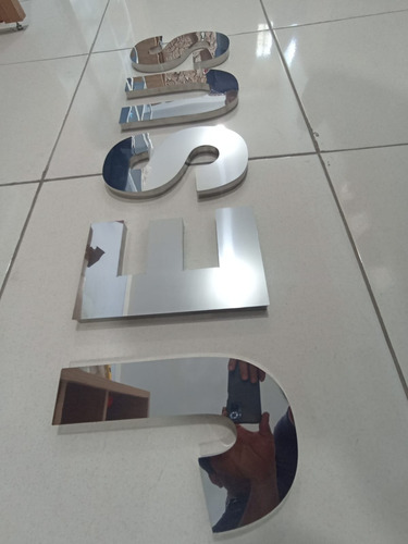  Letras Jesus  50 Cm Inox Corte A Laser