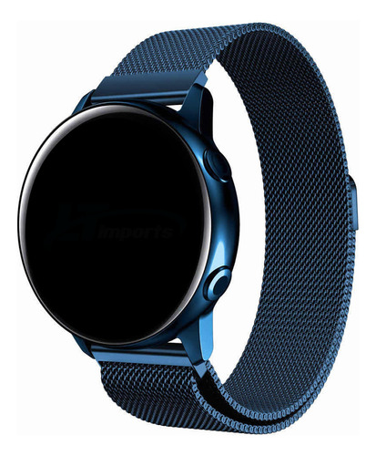 Pulseira Milanese Compatível Com Samsung Galaxy Watch 3 41mm Cor Azul