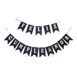 Letrero Tipo Banner Feliz Cumpleaños De Foami Diamantado 2pz