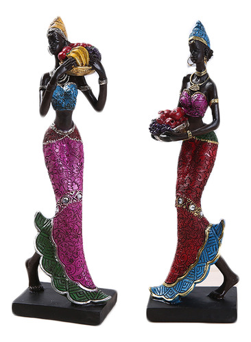 Estatua De Resina Con Forma De Figura Tribal Africana, 2 Pie
