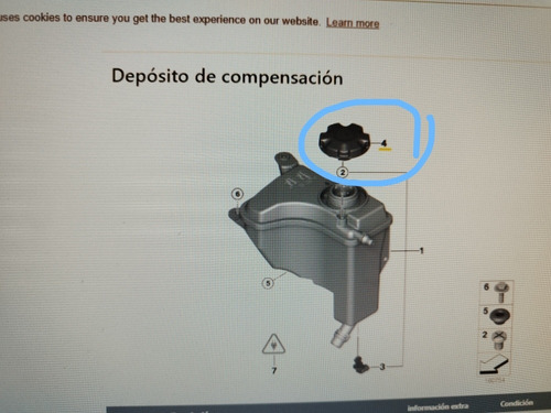 Tapa De Envase De Expansion Bmw 140 7639020 Foto 3