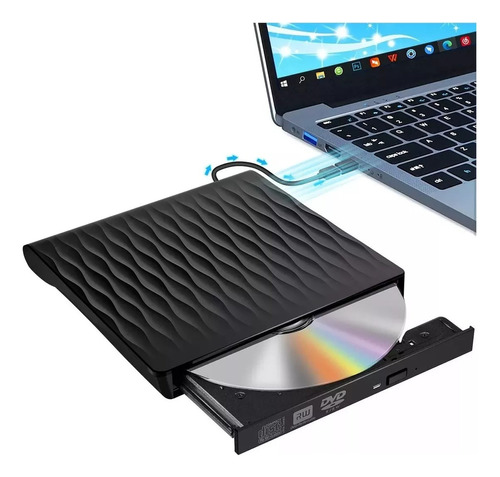 Grabadora De Dvd, Lector De Cd Externo Usb 3.0+ Tipo C