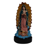 Estatua Virgen De Guadalupe  - 13 Cm -  Pvc  -  Irrompible 