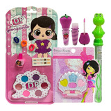 Kit De Maquiagem Completo Infantil Batom Sombra Princesa