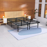 Base Para Cama Individual Plegable Mas Dos Buro Color Negro Jaco