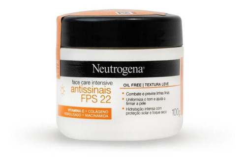 Hidratante Facial Neutrogena F Care Antissinais Fps 22 100g