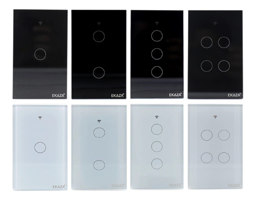 Interruptor Wifi Ekaza Eknh-t107 De 1, 2, 3 E 4 Botões Rf433