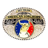 Fivela Original Country American Longhorn Touro Get Tough