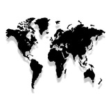 Mapamundi En Madera 3d Mapa Del Mundo Para Pared