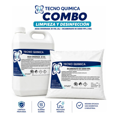 Bicarbonato De Sodio + Agua Oxigenada Limpieza Desinfeccion | MercadoLibre