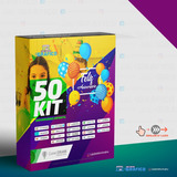 50 Kit Infantil Identidade Top Em Cdr Arte Coreldraw Premium