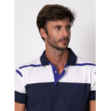 Camisa Polo Aleatory Listrada Robust Azul