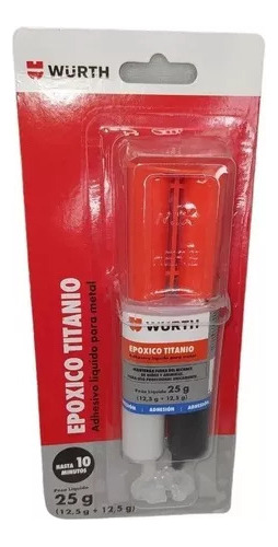 Adhesivo Liquido Para Metal Epóxico Titanio 25gr Wurth