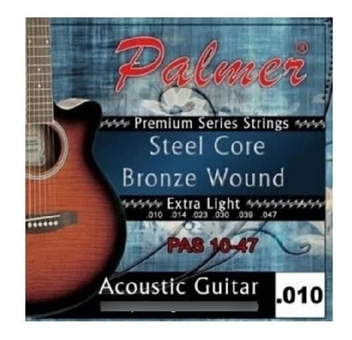 Set Cuerdas Metalicas Guitarra Electroacústica 10-47 Palmer