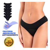 Kit 6 Calcinha Absorvente Menstrual/incontinência Urinárnia