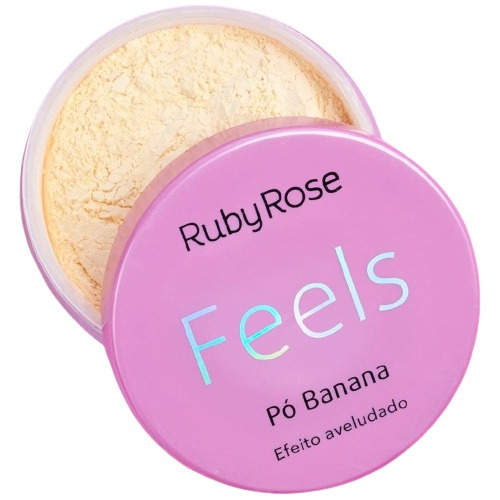 Pó Banana Ruby Rose Feels Efeito Aveludado Pó Facial Solto