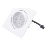 Kit 10 Spot Led 3w Quadrado Branco Frio Embutir Casa Sala