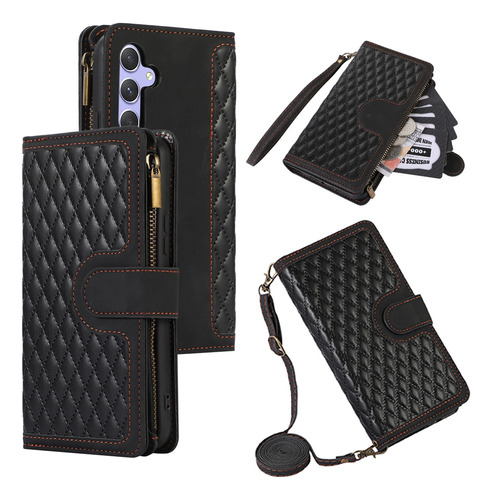 Funda De Piel Tipo Cartera Crossbody Cards Solt Para Samsung