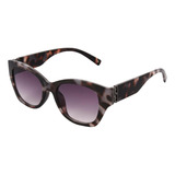 Nine West Mujeres Alivia Cateye Gafas De Sol, Tortuga, 53 Mm