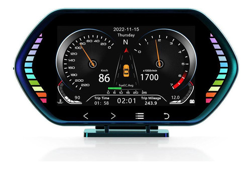 Velocímetro F12 Universal Hud Obd2/gps Con Pantalla Frontal