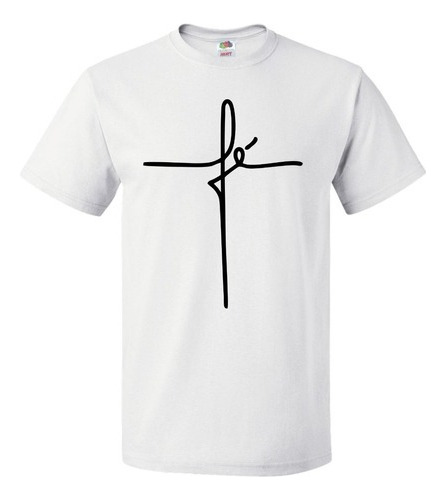 Camiseta Gospel Evangélica Cruz Fé Camisa 100% Algodão