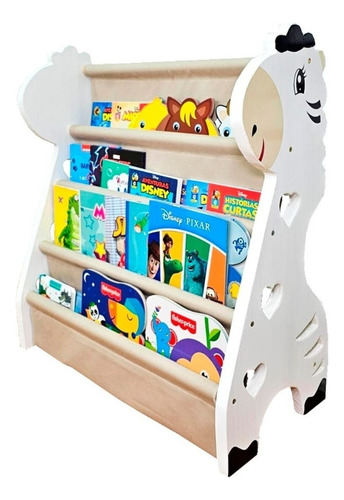 Rack Para Livros Infantil, Rack Book Montessoriano De Girafa
