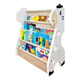 Rack Para Livros Infantil, Rack Book Montessoriano De Girafa