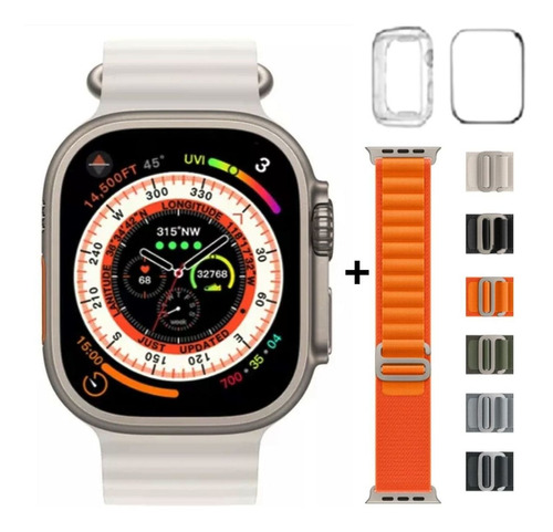 Smartwatch Iwo Watch Ultra 2 - H11 49mm Serie 8 + Kit Alpina