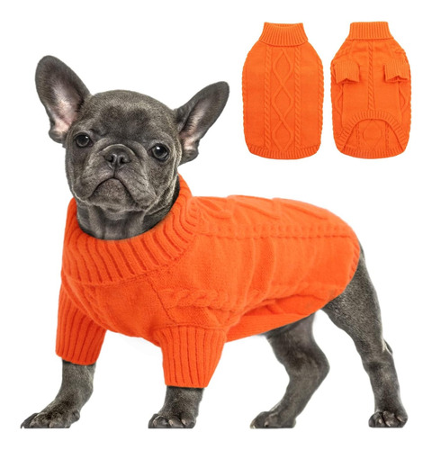 Sueter Para Perro Mediano De Color Naranja Solido Jersey