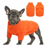Sueter Para Perro Mediano De Color Naranja Solido Jersey