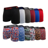 Kit Cuecas Box Boxer Masculino 10 Peças Original Atacado