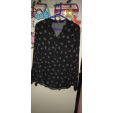 Camisa M/largas Negra Con Cebras, De Fibranat:m-l