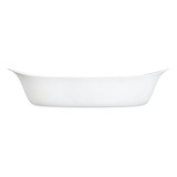 Assadeira Oval Smart Em Vidro Temperado 38x23 Cm - Luminarc Cor Branco