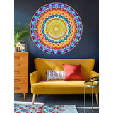 Cuadro Mandala Decorativo Bohemian Pintando A Mano 