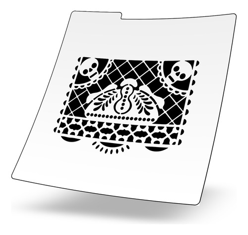 Stencil Reusable Galletas - Dia De Muertos Papel Picado Pan