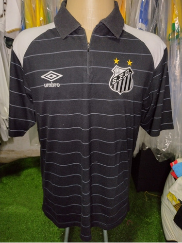 Camisa Santos Passeio Polo Preta Umbro 2010