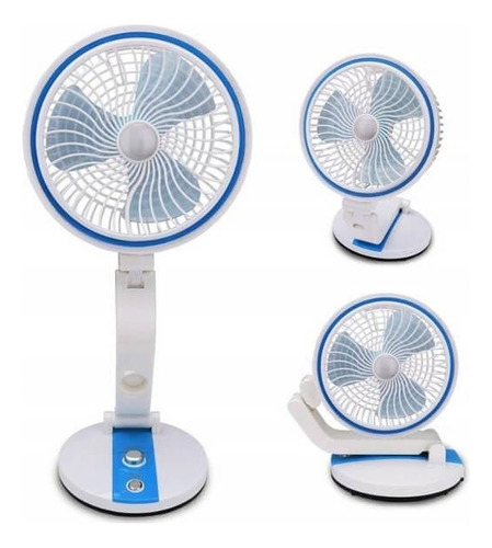 Ventilador Portatil Recargable Fan Plegable Usb De Mesa Led