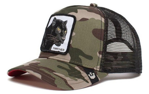 Gorra De Malla Con Protección Solar Y Bordado De Animales