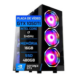 Pc Gamer Fácil Intel Core I7 16gb Gtx 1050ti Ssd 480gb 500w