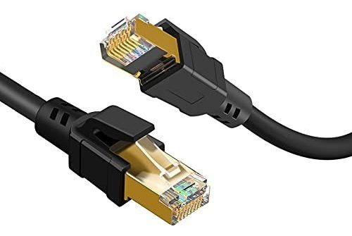 Cable Ethernet Cat8 1.6ft Corto, 40gbps Blindado, 2000mhz