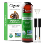Cliganic Castor Oil 100% Pure & Natural 4oz 240ml