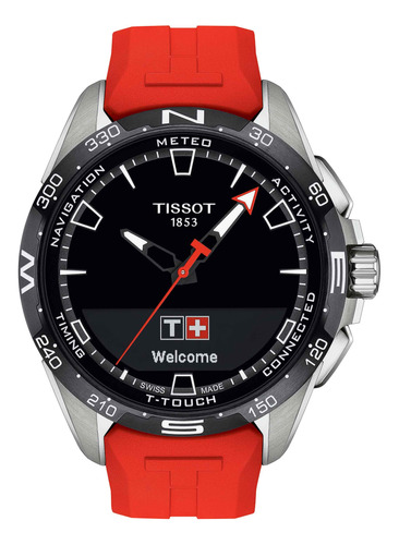 Reloj Digital Tissot T-touch Connect Solar Rojo