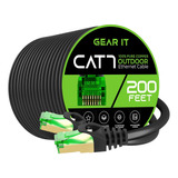 Gearit Cat7 Cable Ethernet Para Exteriores (200 Pies) Par...