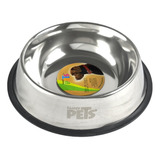 Plato De Acero 1.8lts Comedero Bebedero Perros Gatos 7105