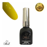 Esmaltes Em Gel 34 Yellow Dez Luxo Led/uv 1 Un 12 Ml Polish