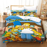 Funda De Edredón Animation Simpsons Tamaño King Ropa De Cama