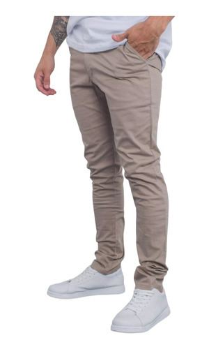 Pantalón Gabardina Elastizada Corte Chino