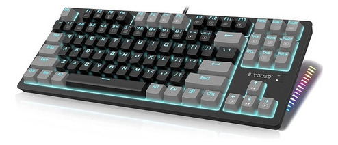 Teclado Mecánico Con Cable, Luz Azul Y Luz Lateral Rgb [u]